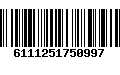 Código de Barras 6111251750997