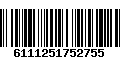 Código de Barras 6111251752755