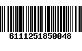 Código de Barras 6111251850048