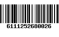 Código de Barras 6111252680026