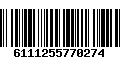 Código de Barras 6111255770274