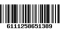 Código de Barras 6111258651389