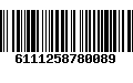 Código de Barras 6111258780089