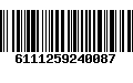 Código de Barras 6111259240087