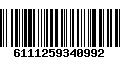 Código de Barras 6111259340992