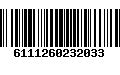 Código de Barras 6111260232033