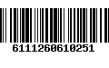 Código de Barras 6111260610251