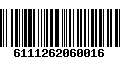 Código de Barras 6111262060016