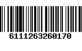 Código de Barras 6111263260170