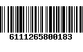 Código de Barras 6111265800183