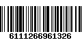 Código de Barras 6111266961326