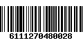 Código de Barras 6111270480028