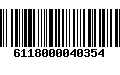 Código de Barras 6118000040354