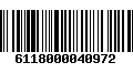 Código de Barras 6118000040972