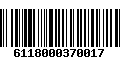 Código de Barras 6118000370017