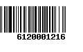 Código de Barras 6120001216