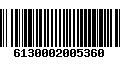 Código de Barras 6130002005360