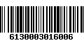 Código de Barras 6130003016006