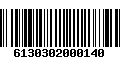 Código de Barras 6130302000140