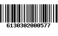 Código de Barras 6130302000577