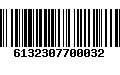 Código de Barras 6132307700032