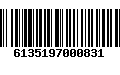 Código de Barras 6135197000831