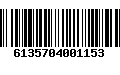 Código de Barras 6135704001153