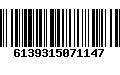 Código de Barras 6139315071147