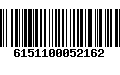 Código de Barras 6151100052162