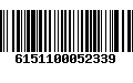 Código de Barras 6151100052339