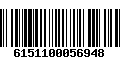 Código de Barras 6151100056948