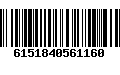 Código de Barras 6151840561160