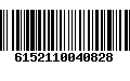 Código de Barras 6152110040828