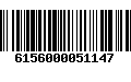 Código de Barras 6156000051147