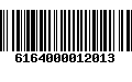 Código de Barras 6164000012013