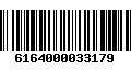 Código de Barras 6164000033179