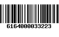 Código de Barras 6164000033223