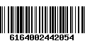 Código de Barras 6164002442054