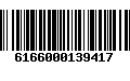 Código de Barras 6166000139417