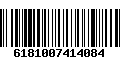 Código de Barras 6181007414084