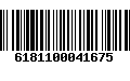 Código de Barras 6181100041675