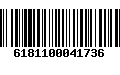 Código de Barras 6181100041736