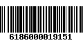 Código de Barras 6186000019151