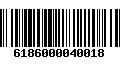 Código de Barras 6186000040018