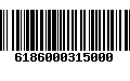 Código de Barras 6186000315000