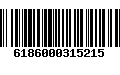 Código de Barras 6186000315215