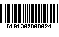 Código de Barras 6191302800024