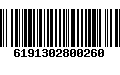 Código de Barras 6191302800260