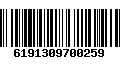 Código de Barras 6191309700259