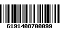 Código de Barras 6191408700099